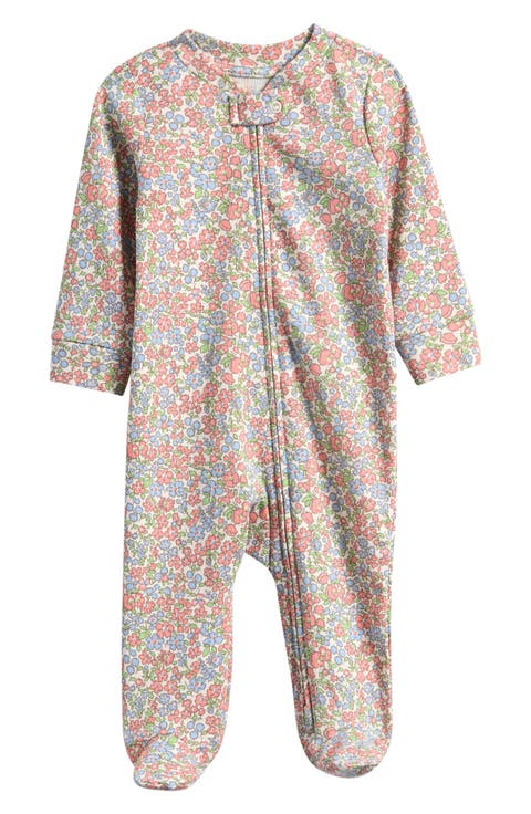 Floral Organic Cotton Footie (Baby)