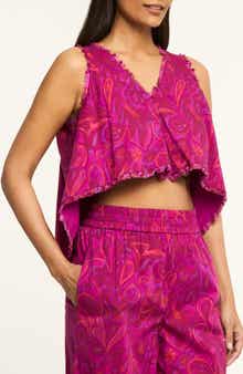 Ibbie Paisley Bloom Cotton Blend Top