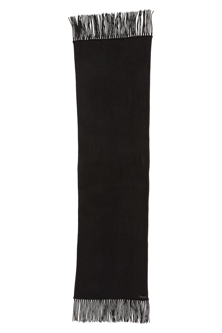 Boiled Wool Scarf, Alternate, color, BLACK