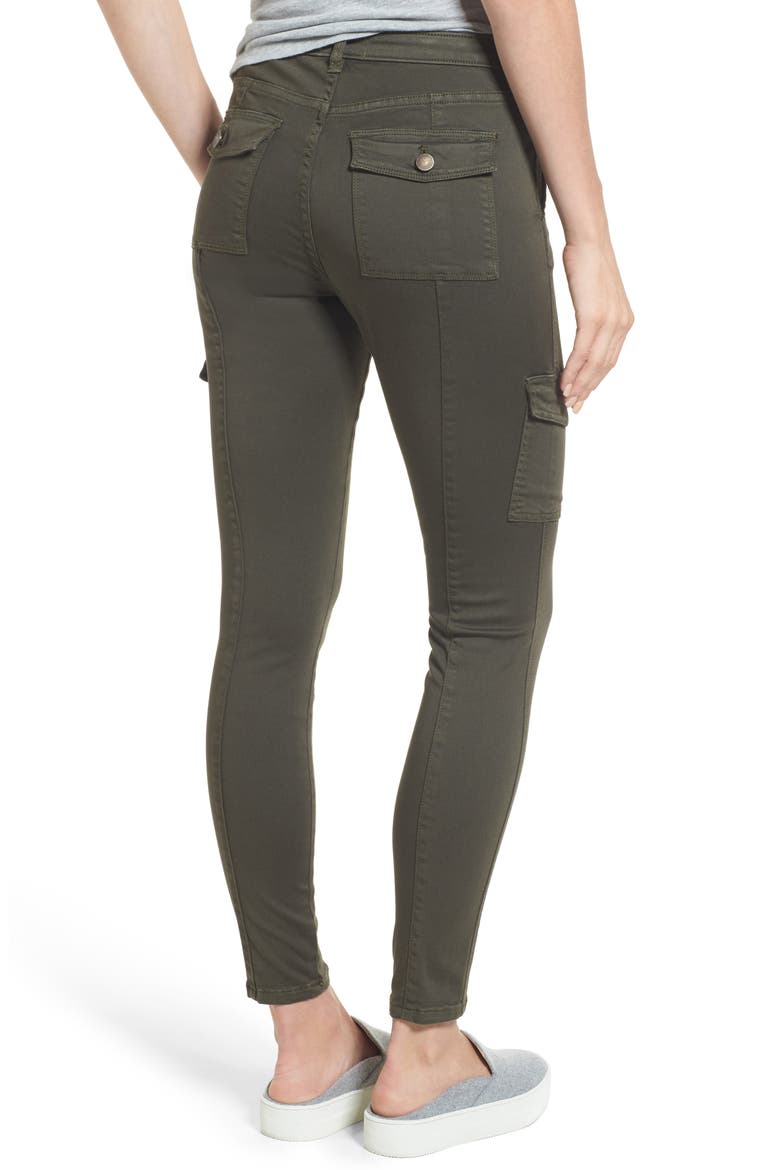 Skinny Cargo Pants, Alternate, color, OLIVE