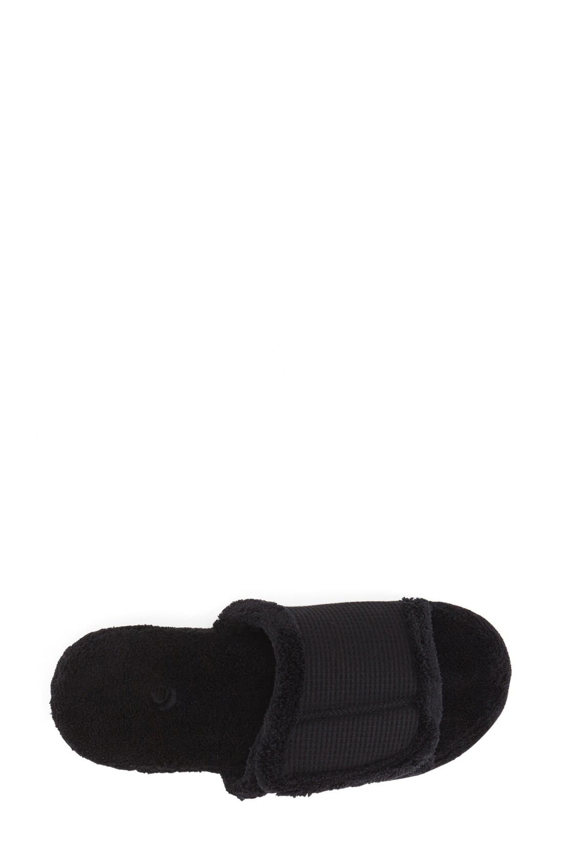 Waffle Spa Slide Slipper (Nordstrom Exclusive), Alternate, color, BLACK