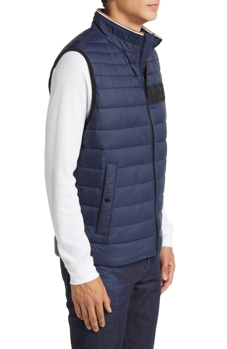 HUGO Darolan Water Repellent Quilted Vest, Alternate, color, Dk Bu