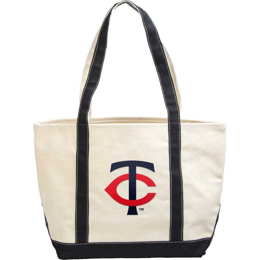 LOGO BRANDS Minnesota Twins Canvas Tote Bag in Navy at Nordstrom