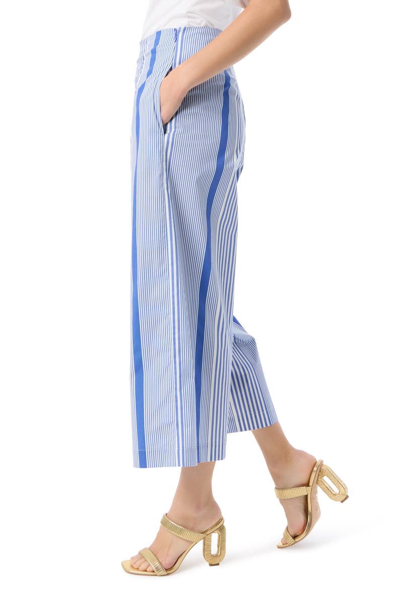 Sarah Stripe Crop Wide Leg Pants, Alternate, color, BAJA BLUE- SHIRTING STRIPE