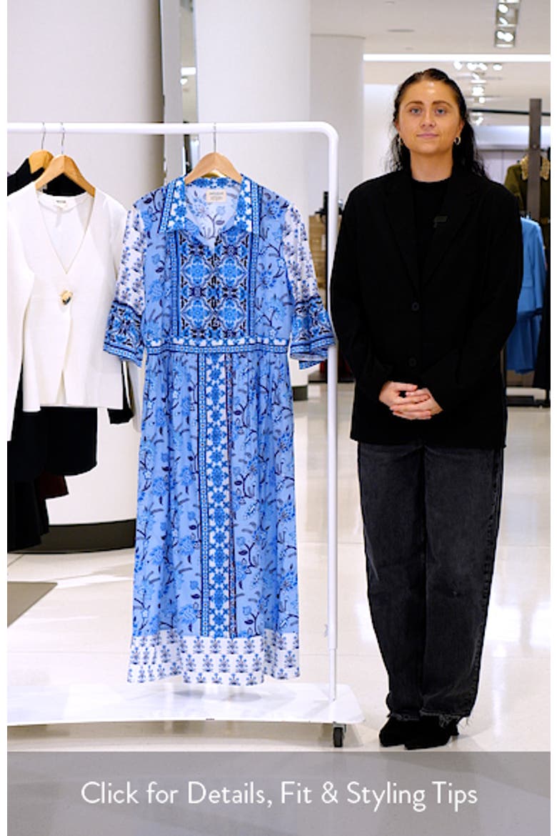 Jardin Mixed Print Cotton Midi Dress video
