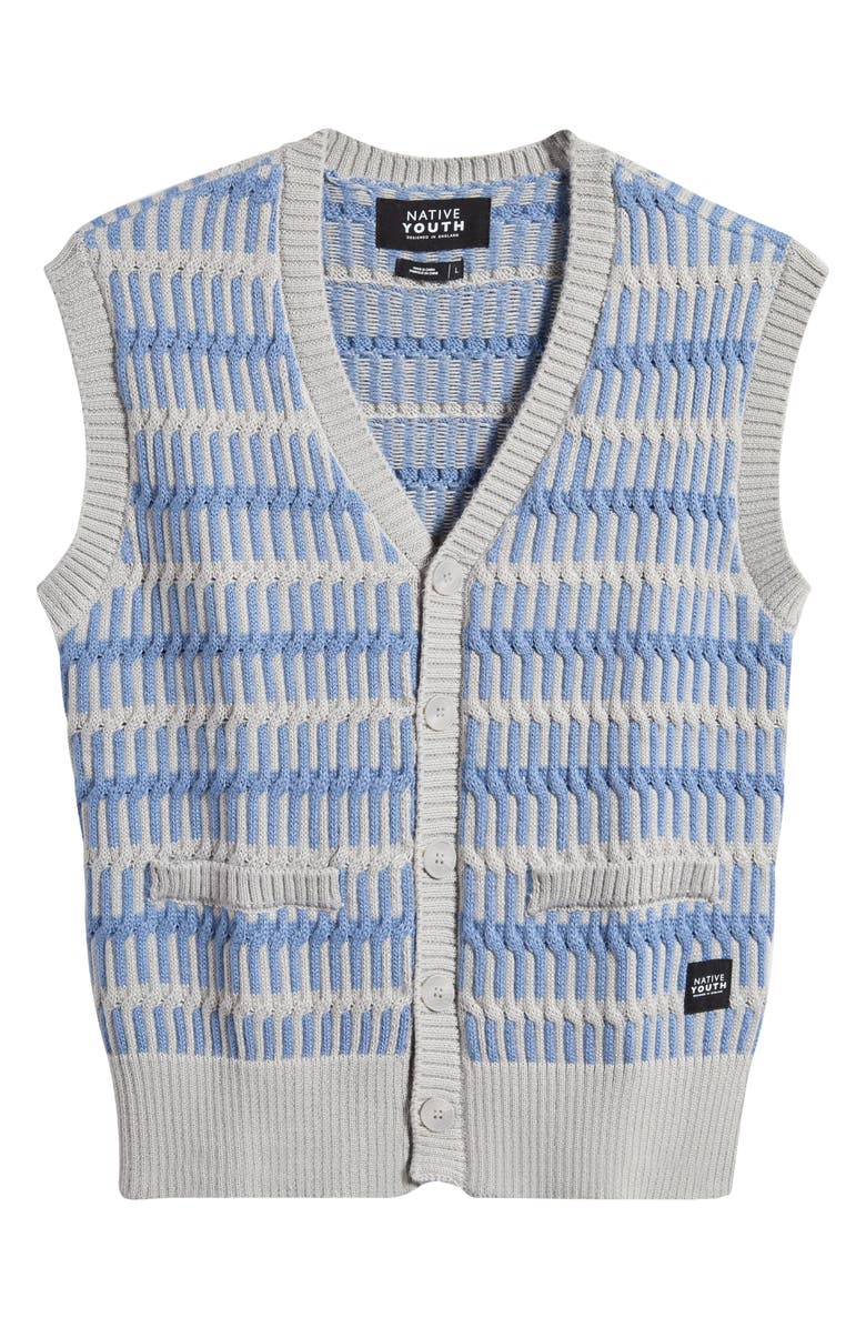 Native Youth Button-Up Sweater Vest, Alternate, color, 