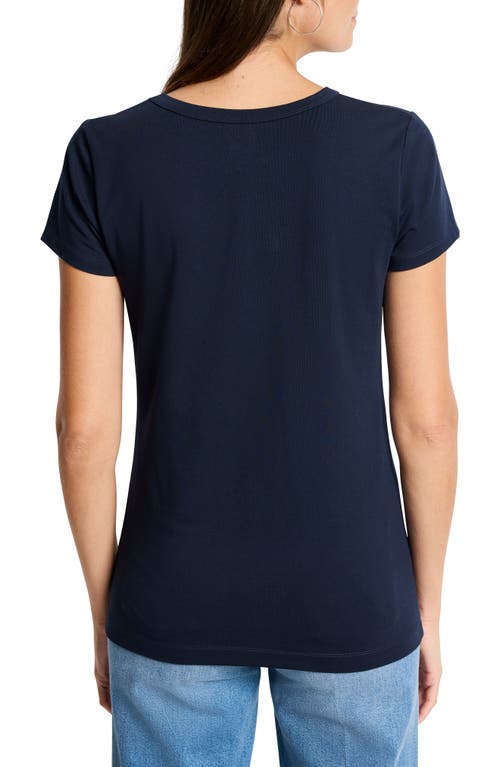 Nic + Zoe Nic+zoe Perfect Knit Crewneck Tee In Dark Indigo