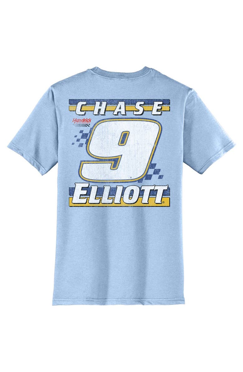 HENDRICK MOTORSPORTS TEAM COLLECTION Men's Hendrick Motorsports Team Collection  Light Blue Chase Elliott Kelley Blue Book T-Shirt, Alternate, color, 