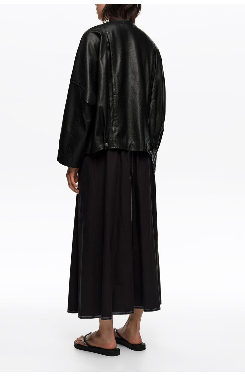 Bimba y Lola A-Line Skirt With Buttons, Alternate, color, Black