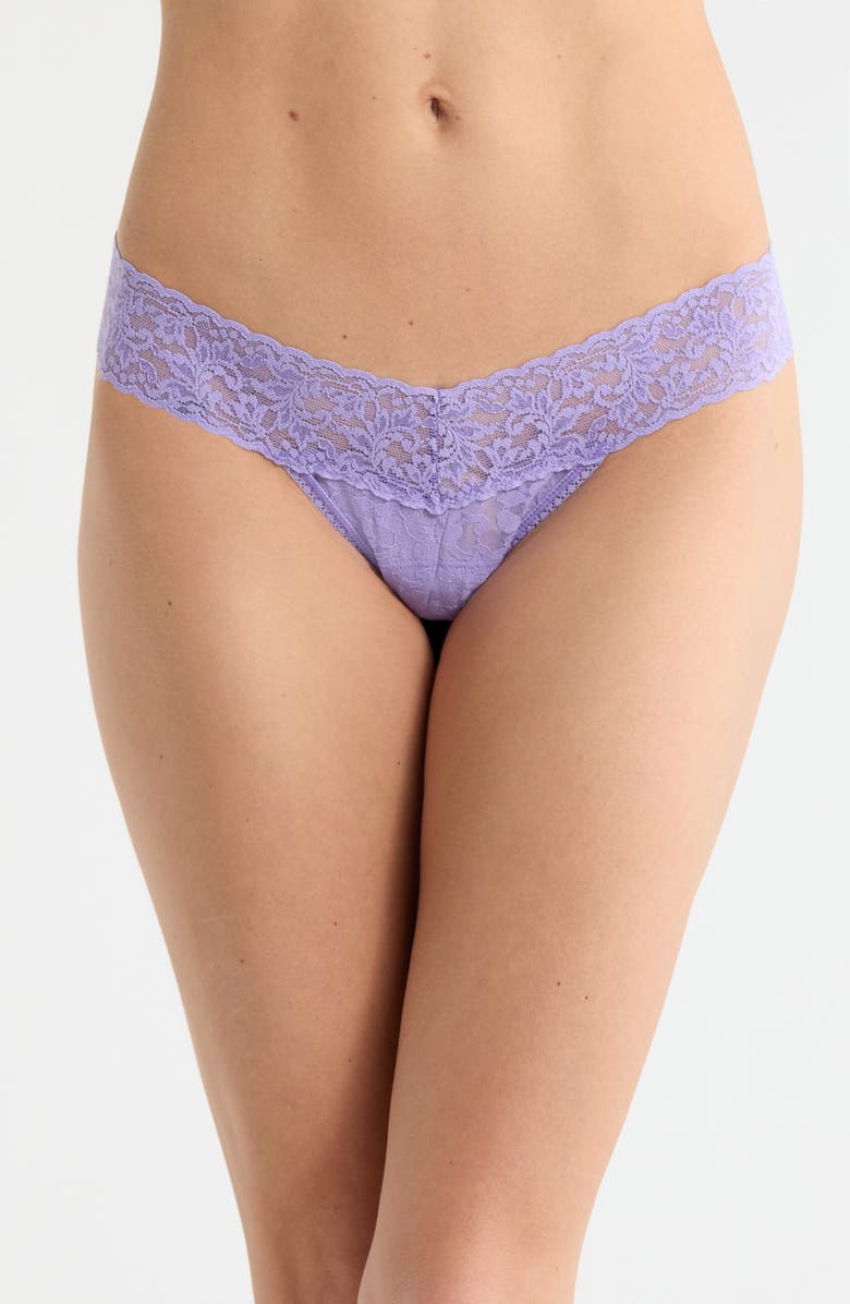 Hanky Panky Signature Lace Low Rise Thong, Alternate, color, Love Potion Purple