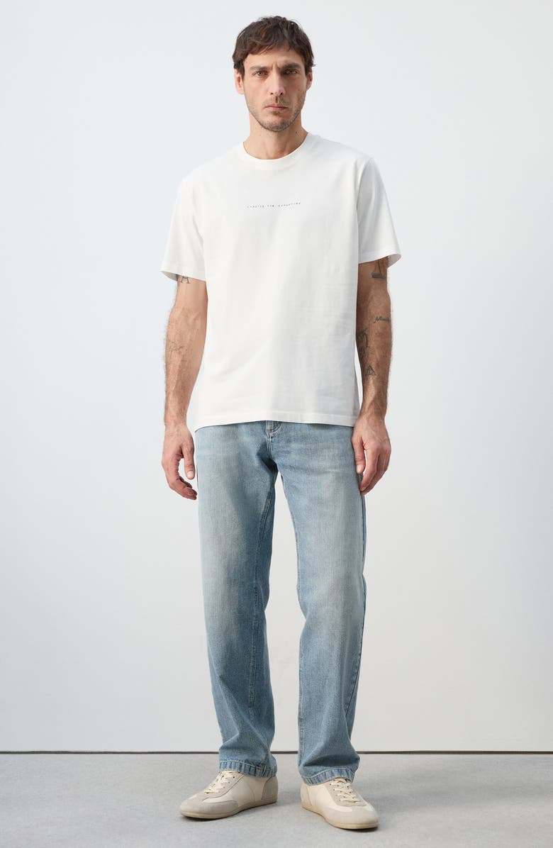 MANGO Departure Cotton Graphic T-Shirt, Alternate, color, White