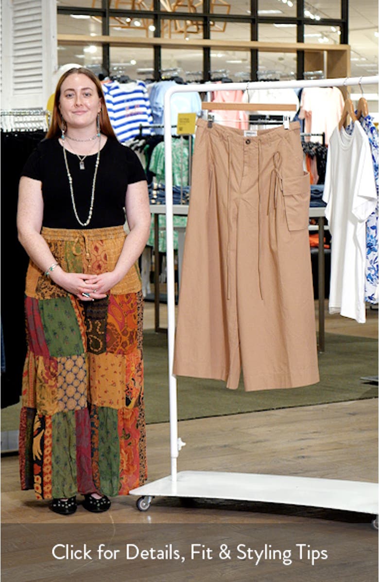 Tatianna Belted Organic Cotton Ankle Wide Leg Pants, sales video thumbnail