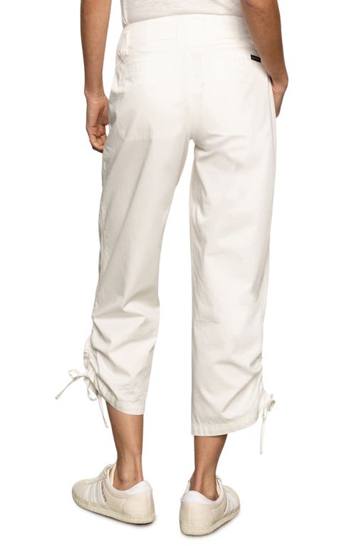 Sanctuary Cotton Twill Utility Crop Pants In Bleached W