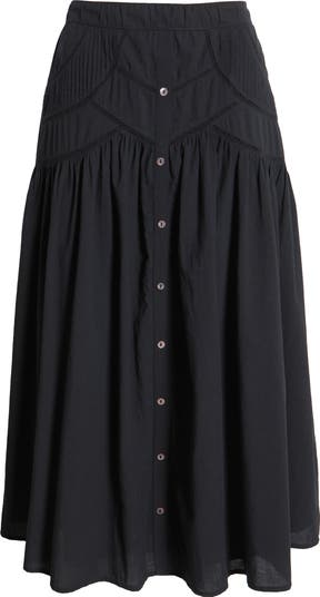 【NONCODE】CASE Belt Pin Tuck Long Skirt Treasure & Bond Pintuck Cotton Midi Skirt | Nordstrom