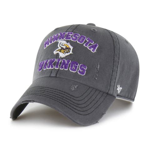 Men's '47  Charcoal Minnesota Vikings Seymoore Clean Up Adjustable Hat