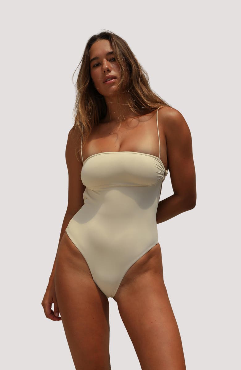 Stone Fox Swim Rue One-Piece Swimsuit, Alternate, color, Summer Sand