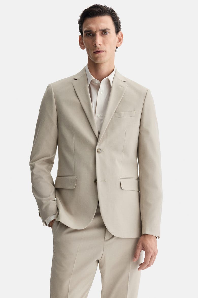 Slim-fit Jacket, Main, color, Beige