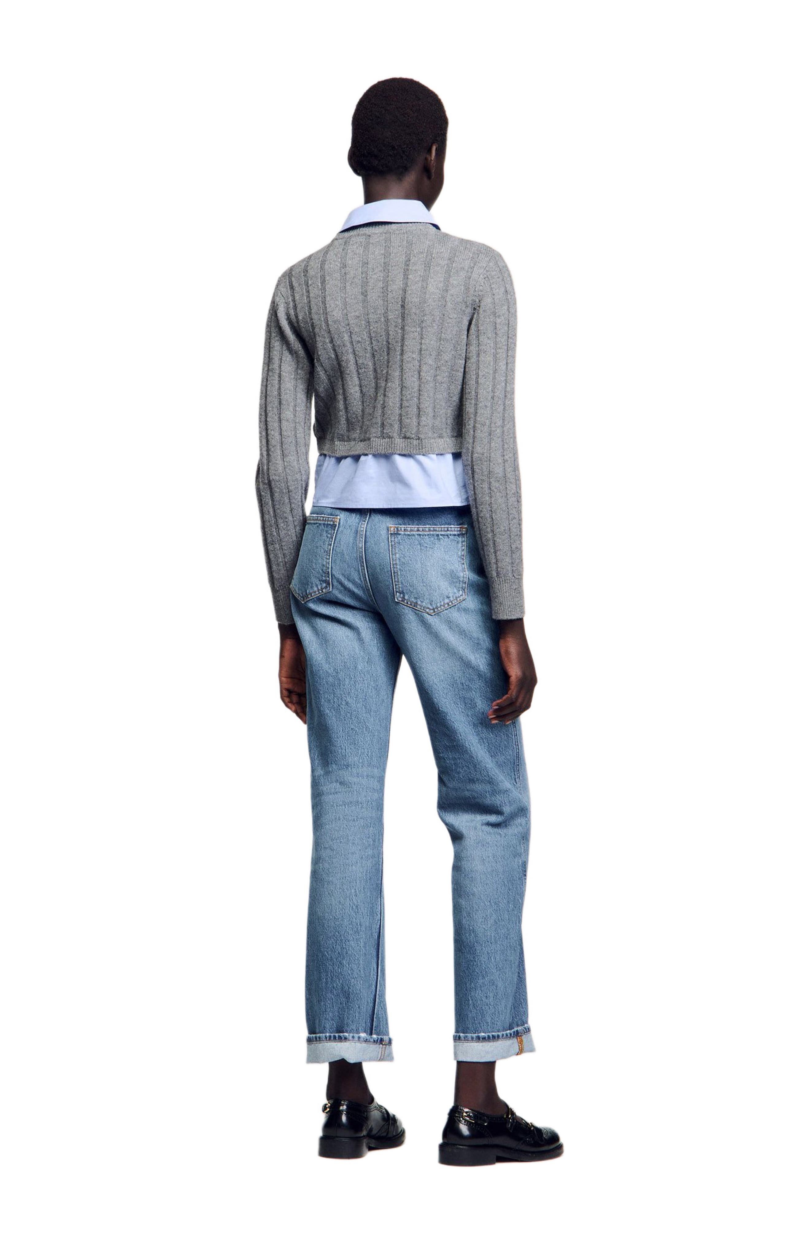 Cropped wool and cashmere sweater - image 2