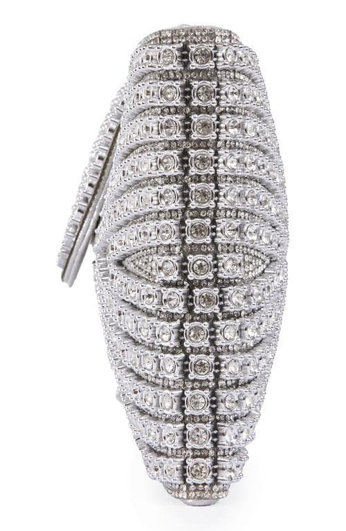 Lady Couture Dazzling Bow Evening Bag In Silver