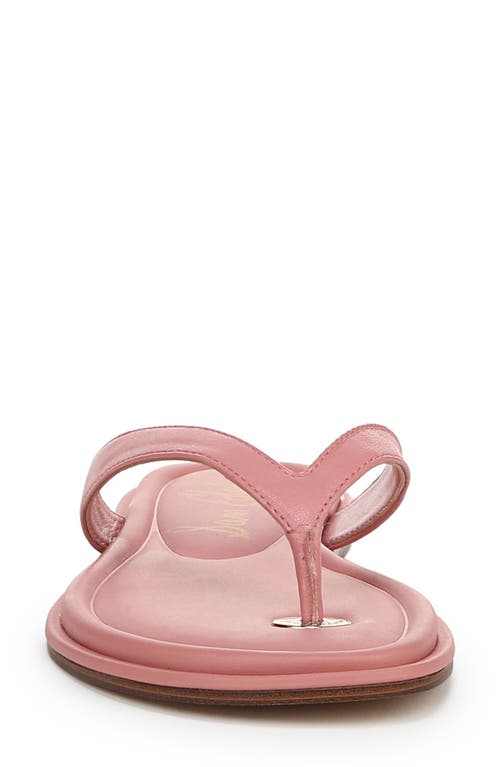 Sam Edelman Remi Leather Flip Flop Pink Lily Leather In Pink Lily