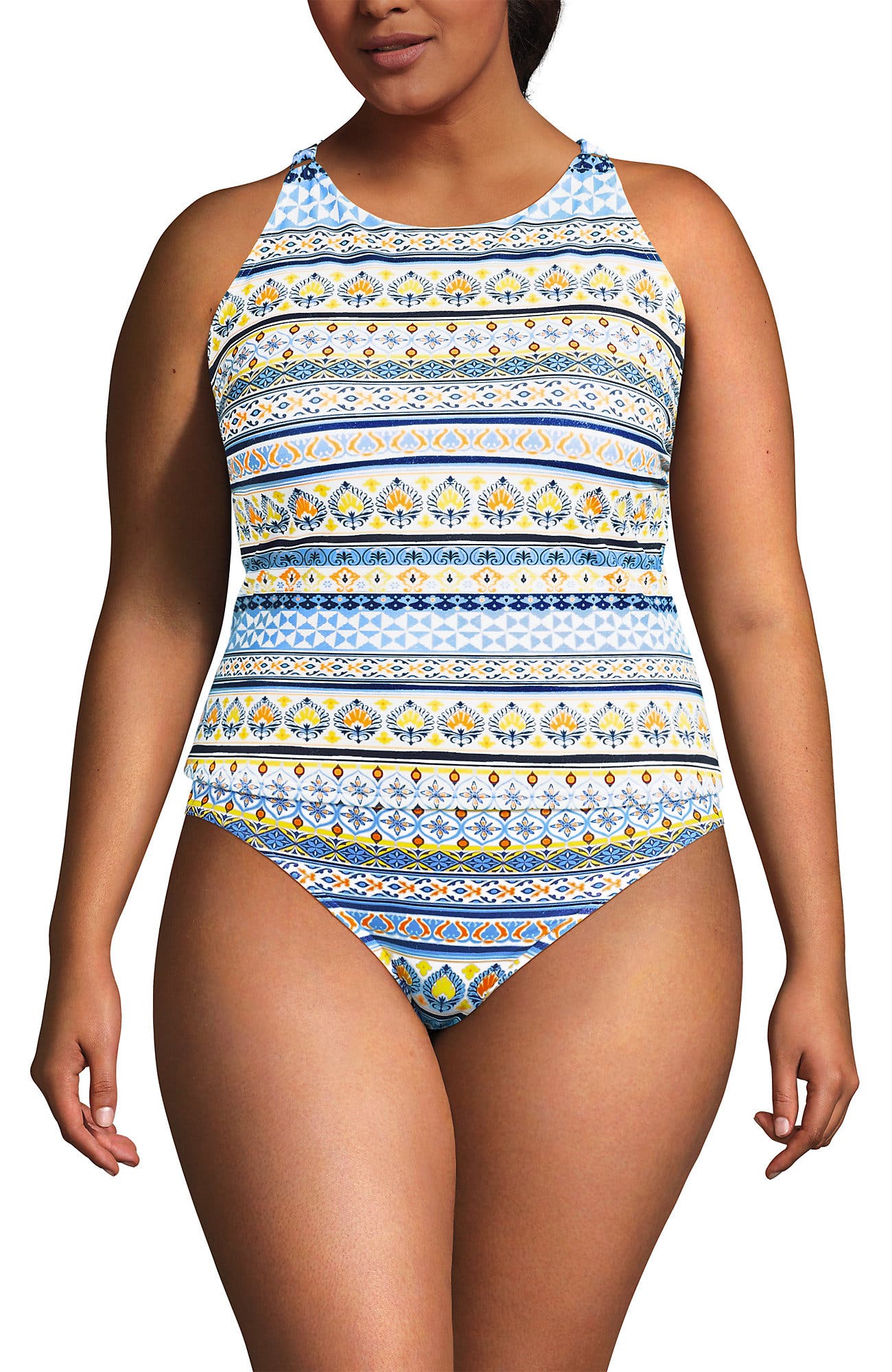 White Mosaic Multi Stripe