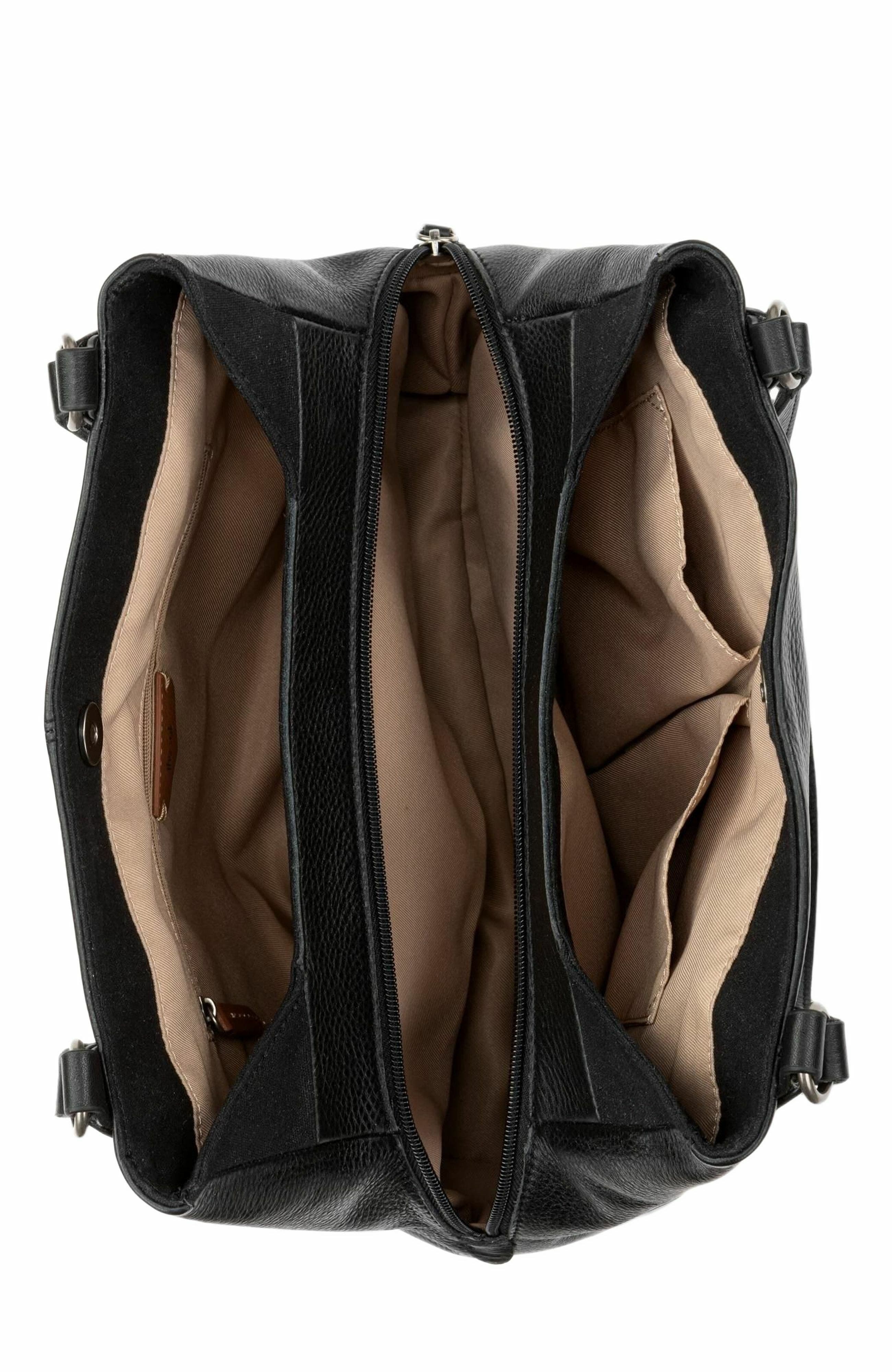 The Sak Melrose Leather Satchel, Alternate, color, Black