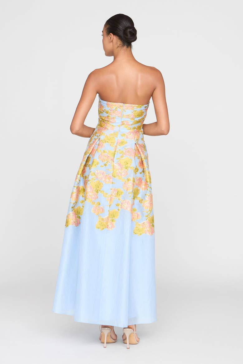 Leia Jacquard Dress, Alternate, color, Serenity Blue