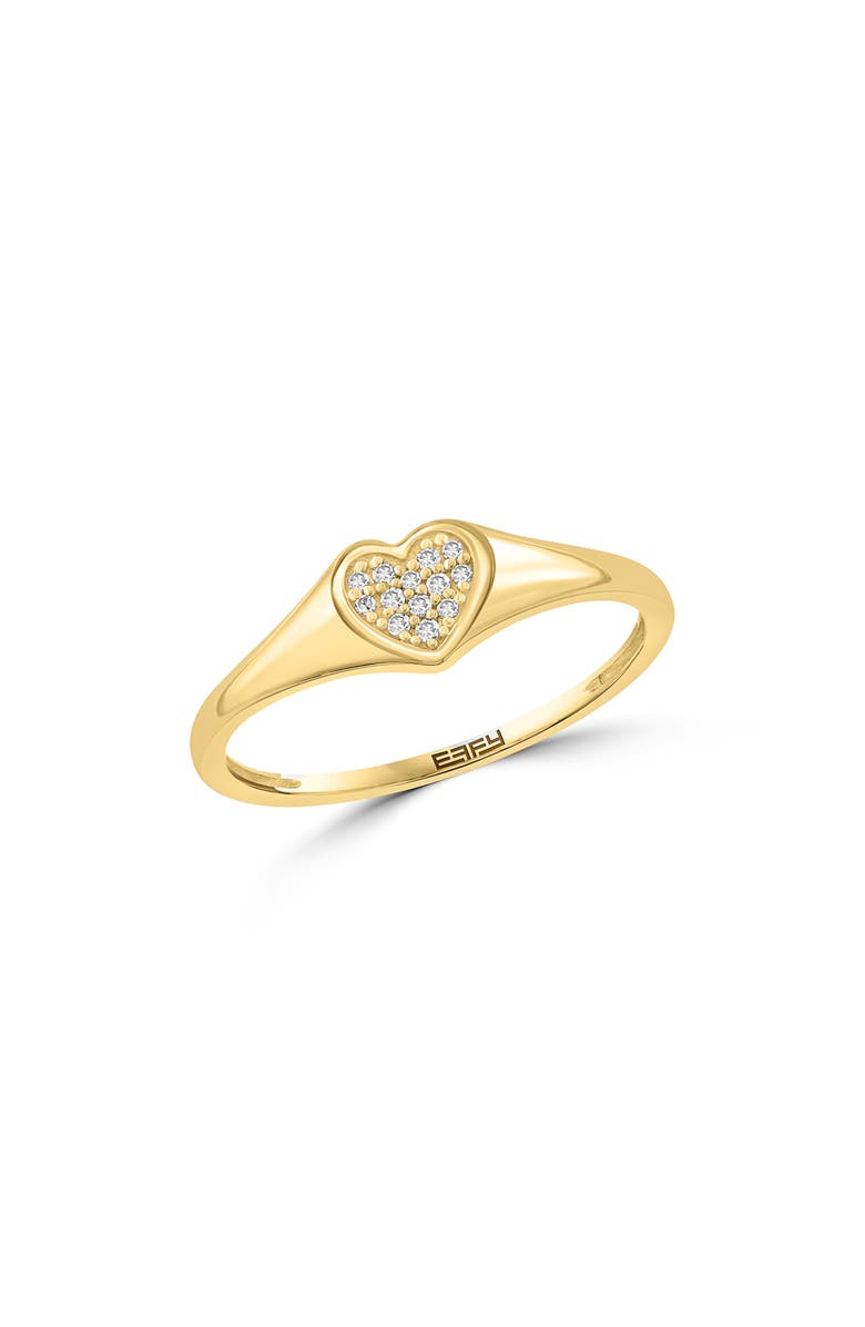 EFFY Diamond Heart Ring, Main, color, White