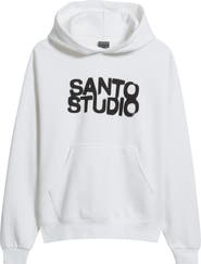 SANTO STUDIO Big Spray Graphic Cotton Hoodie