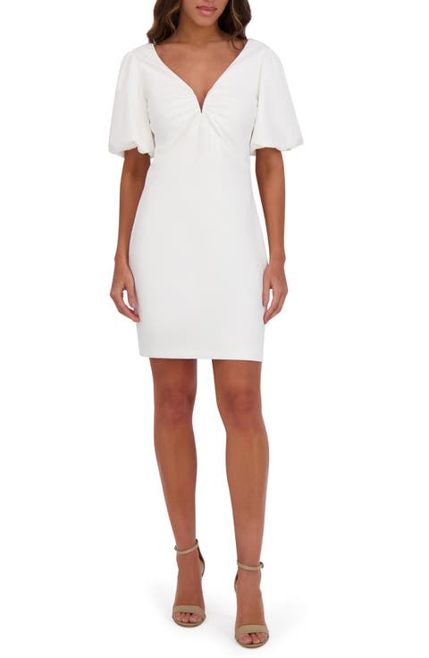 Gab Puff Sleeve Minidress