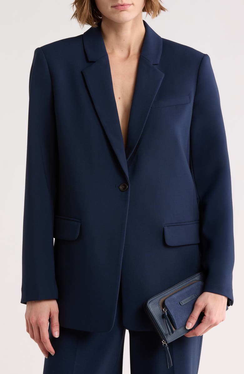 Longchamp Le Roseau Zip Wallet, Alternate, color, Pilot Blue