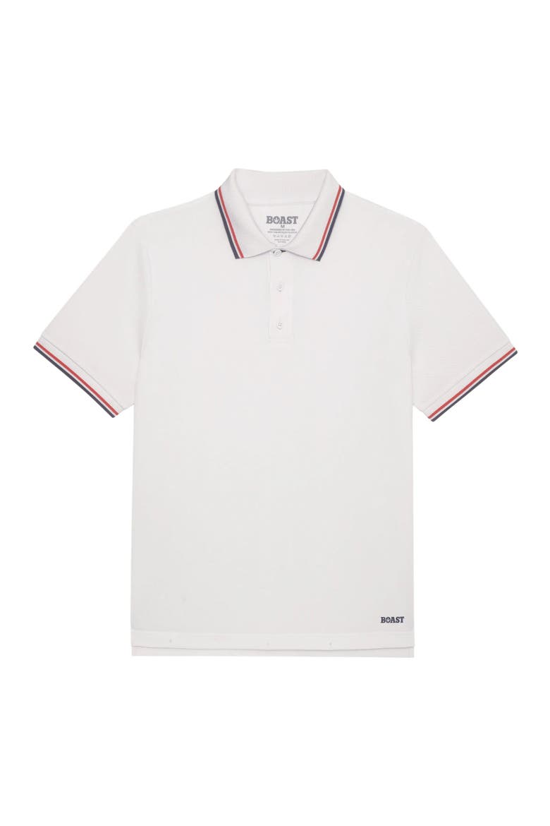 Tipped Match Polo 2.0, Alternate, color, White Red Navy