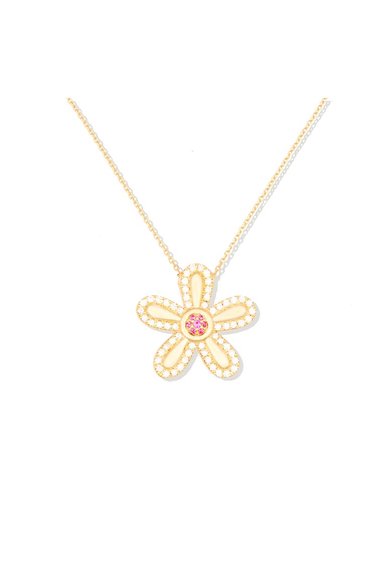 Juju Flower Charm Necklace, Main, color, Gold