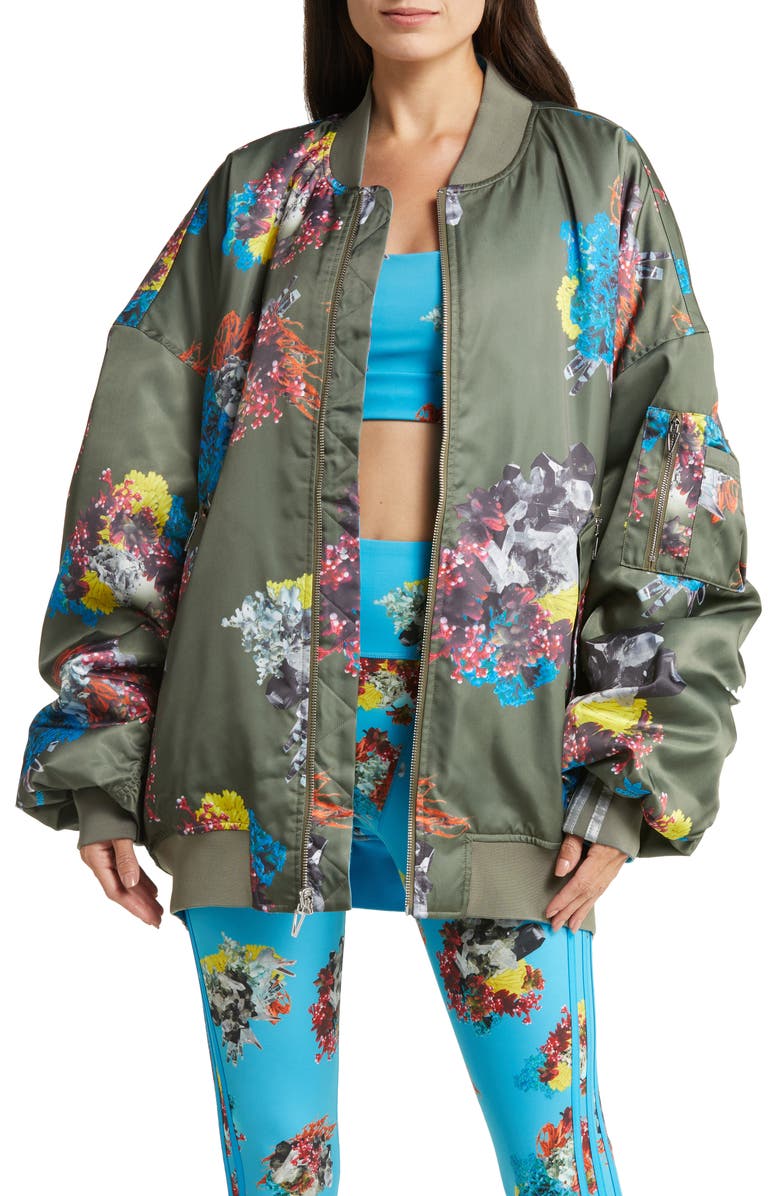 adidas x IVY PARK Reversible Satin Bomber Jacket, Main, color, 