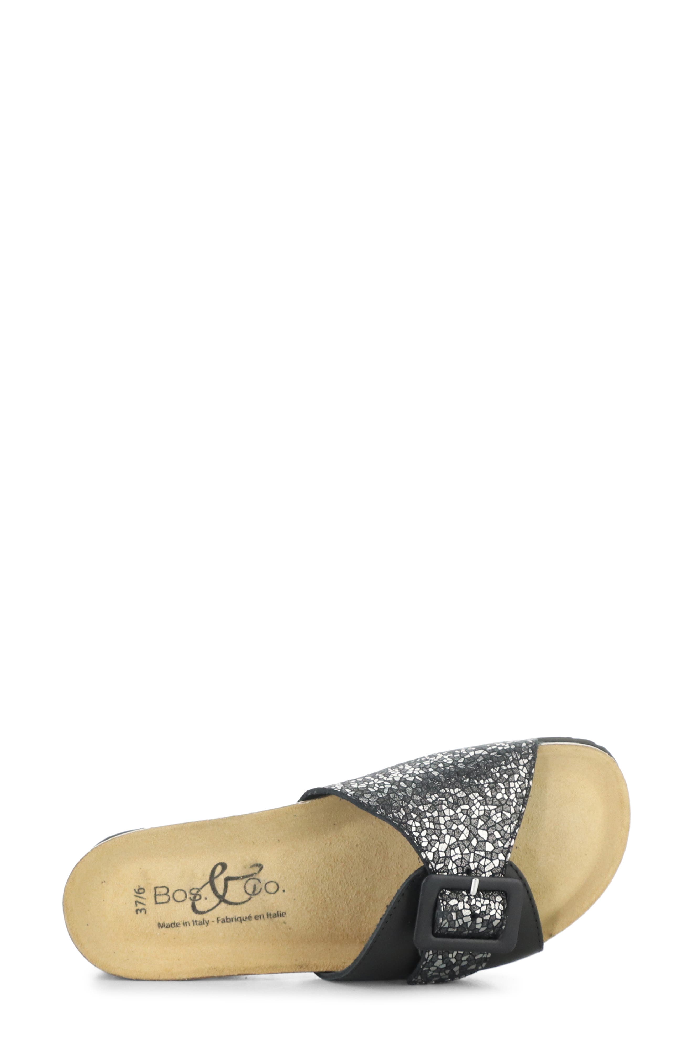 Bos. & Co. Lyra Wedge Slide Sandal, Alternate, color, Nero