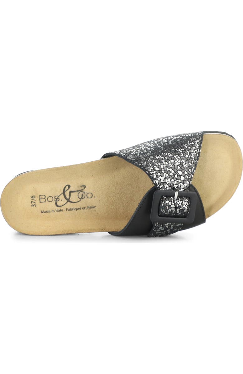 Bos. & Co. Lyra Wedge Slide Sandal, Alternate, color, Nero