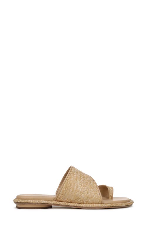 Vince Lukas Raffia Toe-ring Slide Sandals In Toasted Wheat