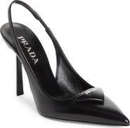Prada Puffy Logo Slingback Pump
