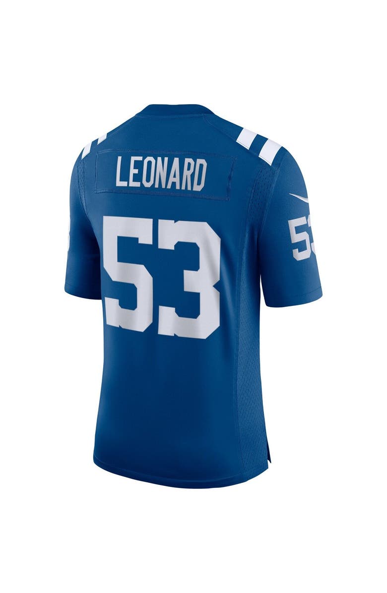 Nike Men's Nike Shaquille Leonard Royal Indianapolis Colts Vapor Limited Jersey, Alternate, color,