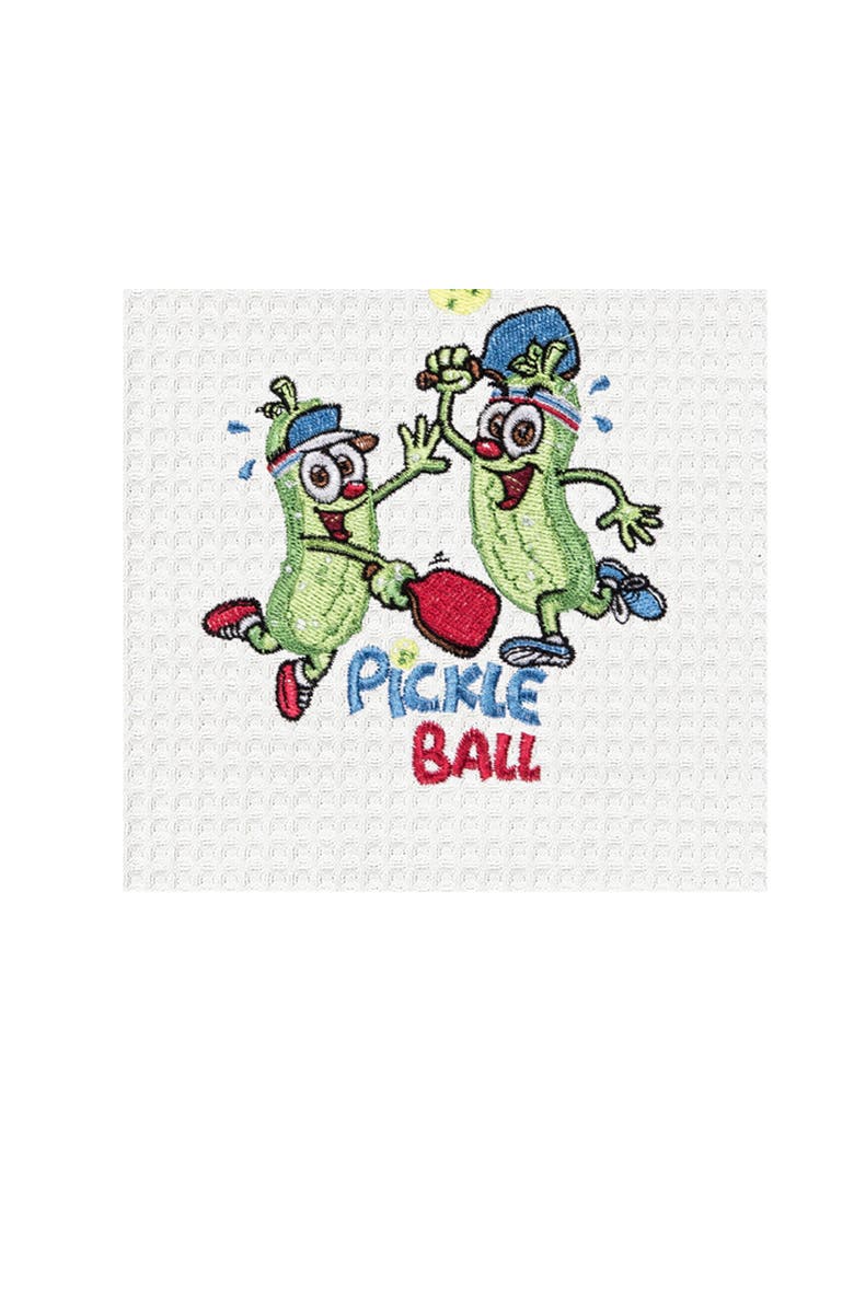 C&F Home "Pickle Ball" Waffle Weave Dishtowel, Alternate, color, Green