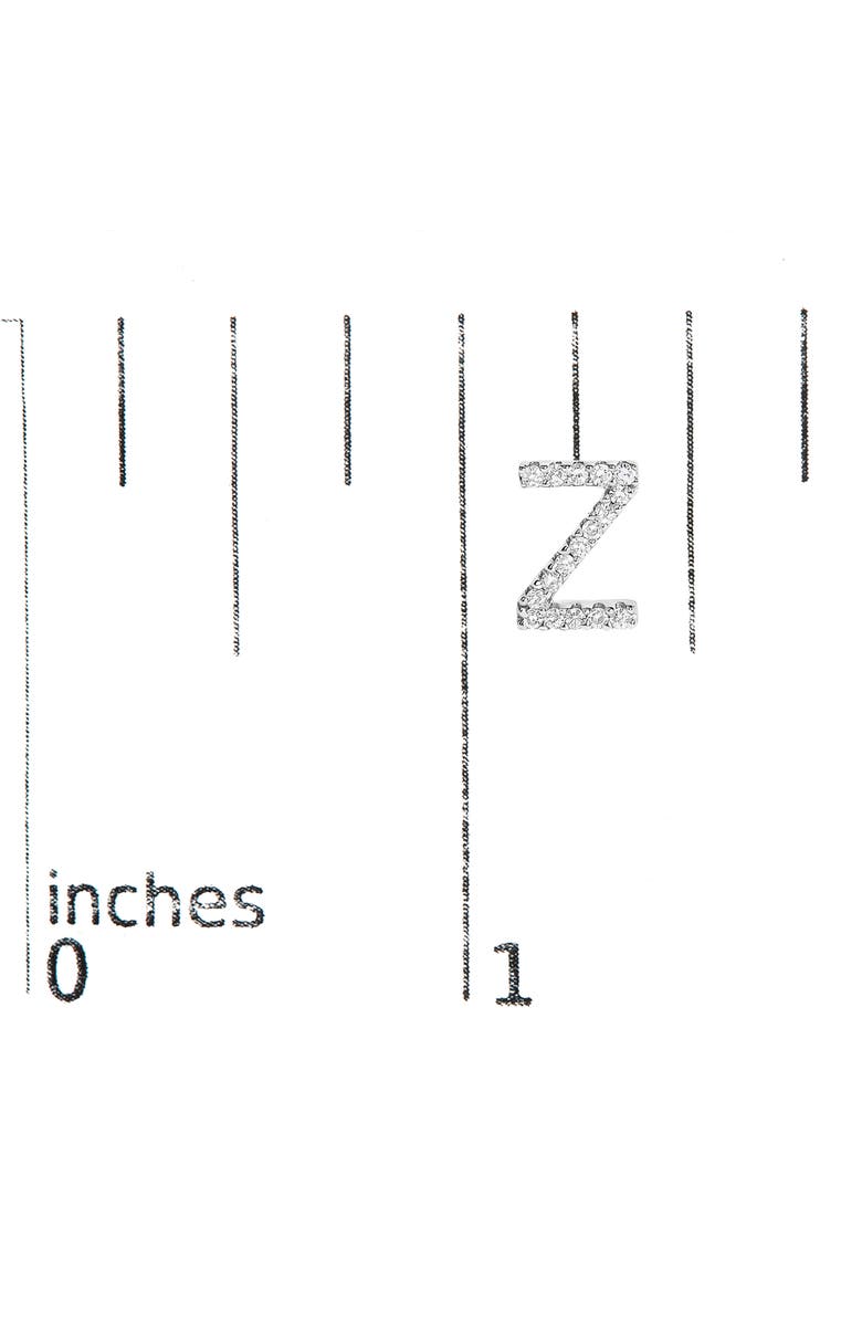 Haus of Brilliance 10K Gold 1/10 Cttw Diamond Initial "A" to "Z" Stud Earring, Alternate, color, White Gold | Z