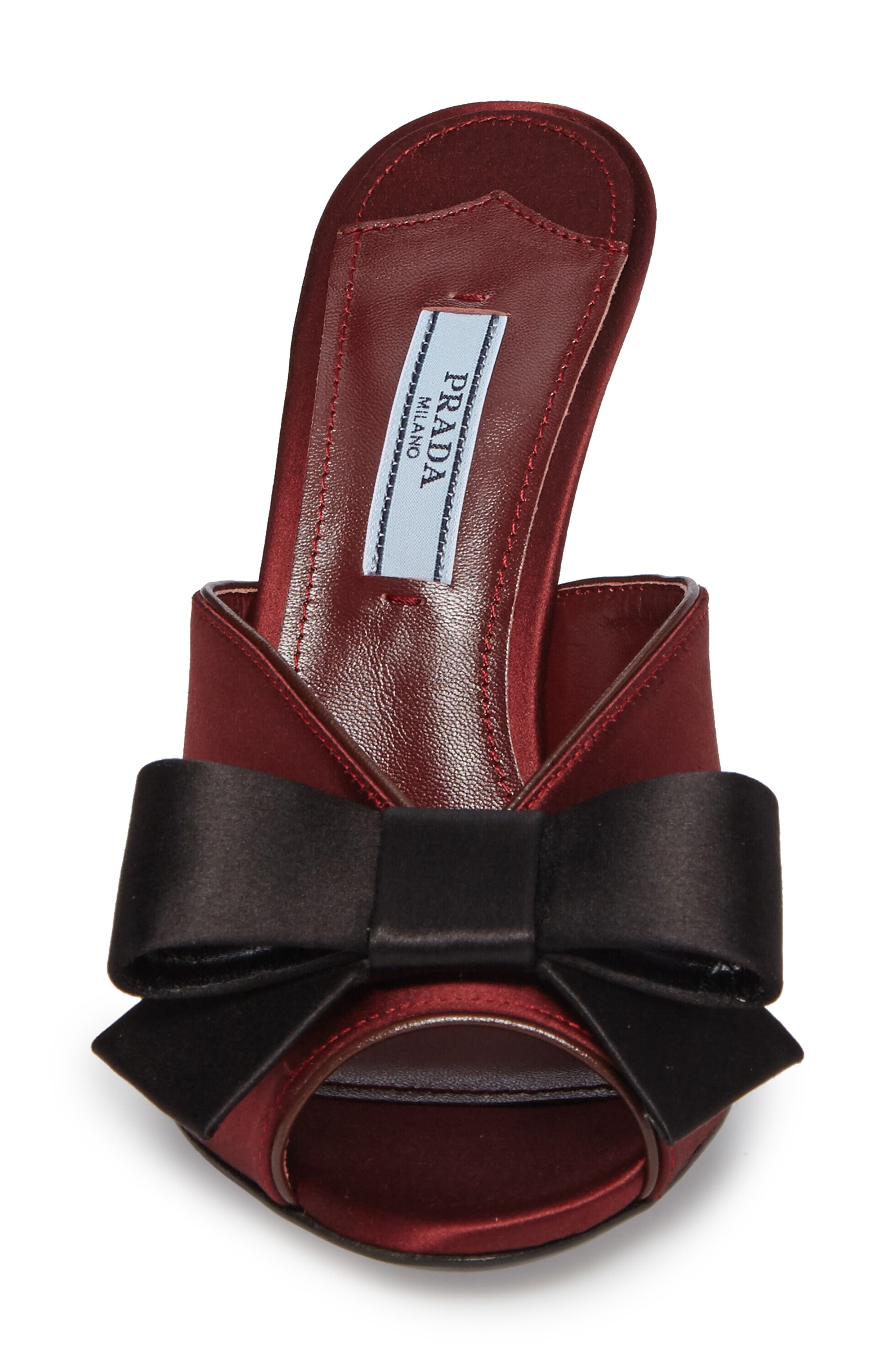 Bow Sandal, Alternate, color, BURGUNDY/ BLACK