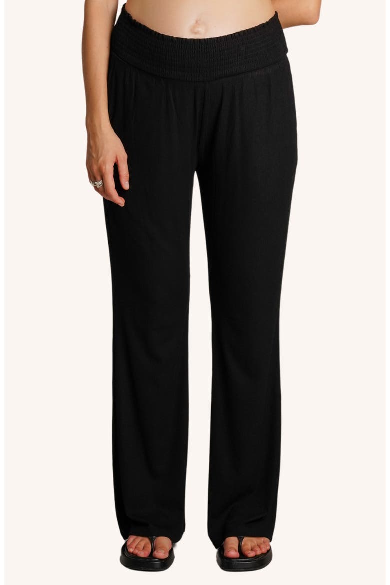 Super Soft Rib Maternity Pants, Main, color, BLACK