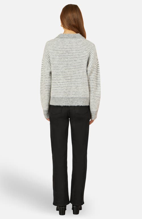 Yumi Striped Relaxed Fit Jumper With Flowers In Multi