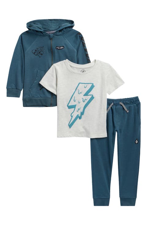 Kids' 3-Piece Hoodie, T-Shirt & Joggers Set