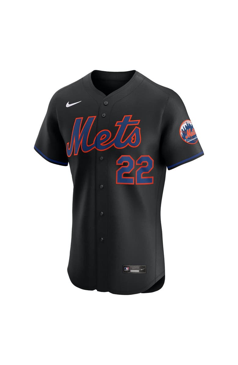 Nike Men's Nike Juan Soto Black New York Mets Alternate Elite Jersey, Alternate, color, Black