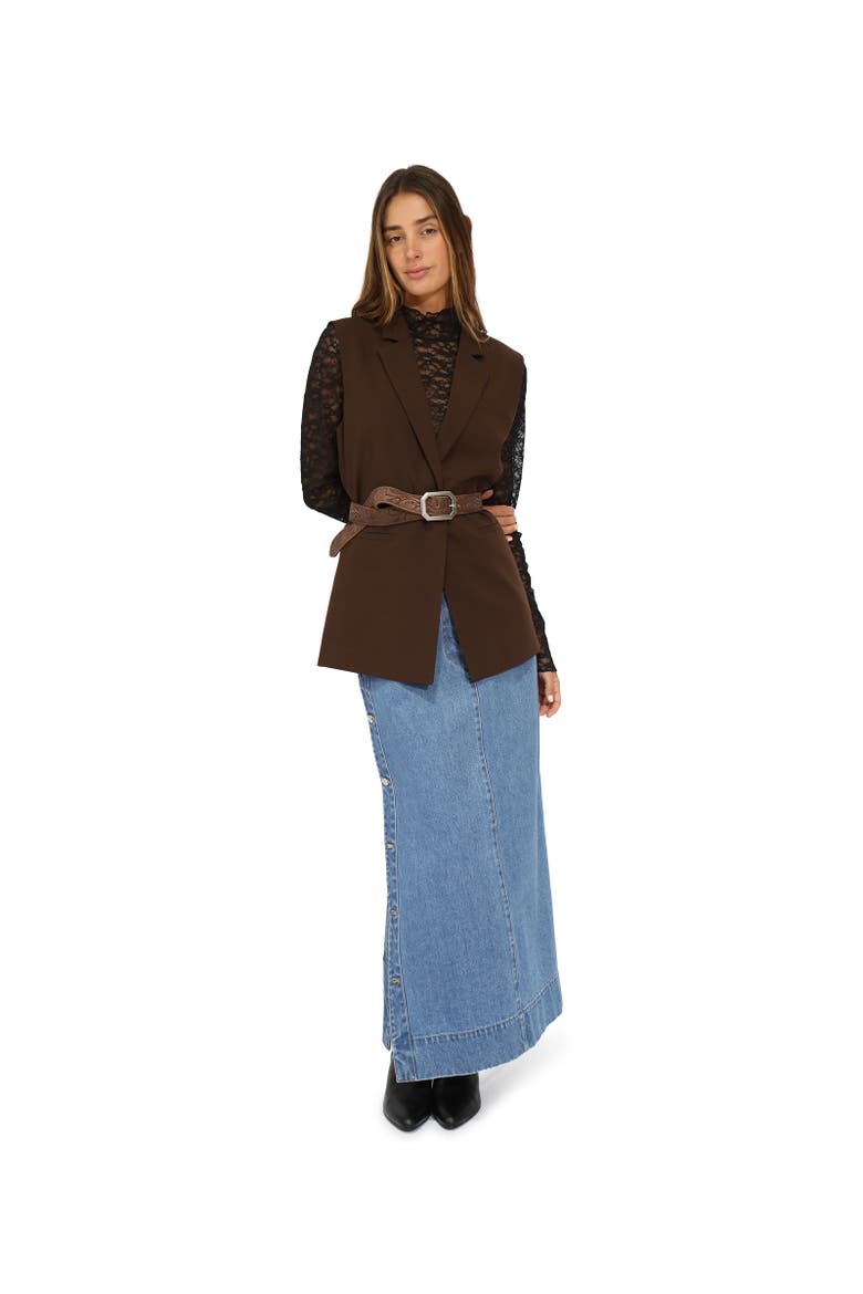 Make It Mine Vest, Alternate, color, Dark Brown