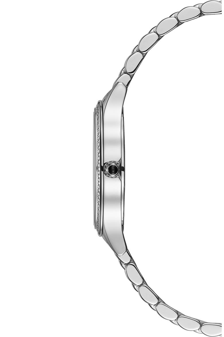 Mother-of-Pearl Diamond Bracelet Watch, 29mm, Alternate, color, STAINLESS STEEL