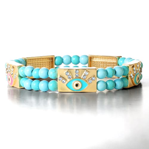 Jessica Simpson Gold-tone Evil Eye Bracelet In Gold