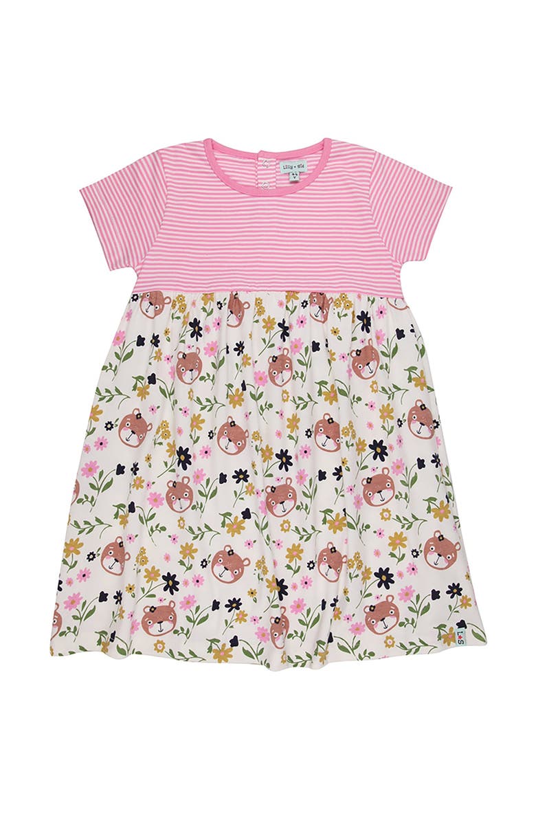 Lilly + Sid Organic Cotton Lilly And Sid Print Dress, Main, color, Multi